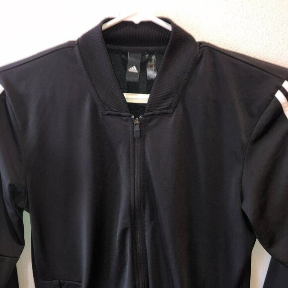 adidas Mens Medium Black Full Zip Front Pockets Track Jacket Activewear Size M - Picture 4 of 11